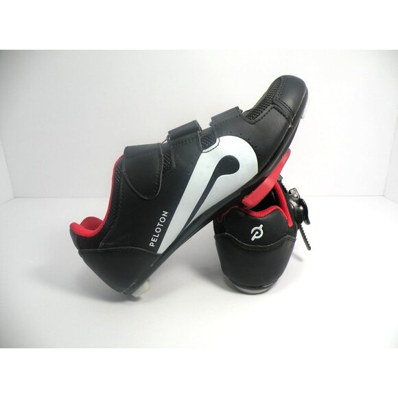 Peloton Cycling Shoes Size EU 40 US Men's 9 US Woman's 7 W/Cleat - Black/Red - Picture 4 of 11